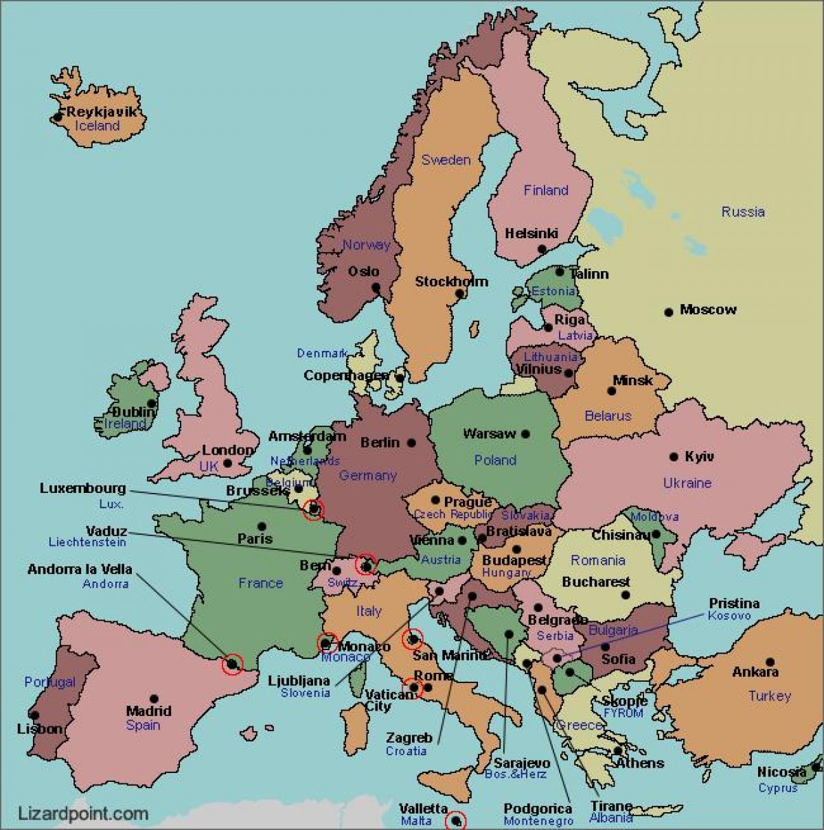 რუკა ბუქარესტში ევროპის