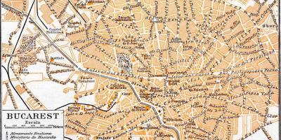 ძველი ქალაქის ბუქარესტის რუკა
