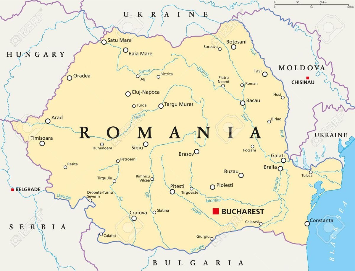 რუკა ბუქარესტი რუმინეთი