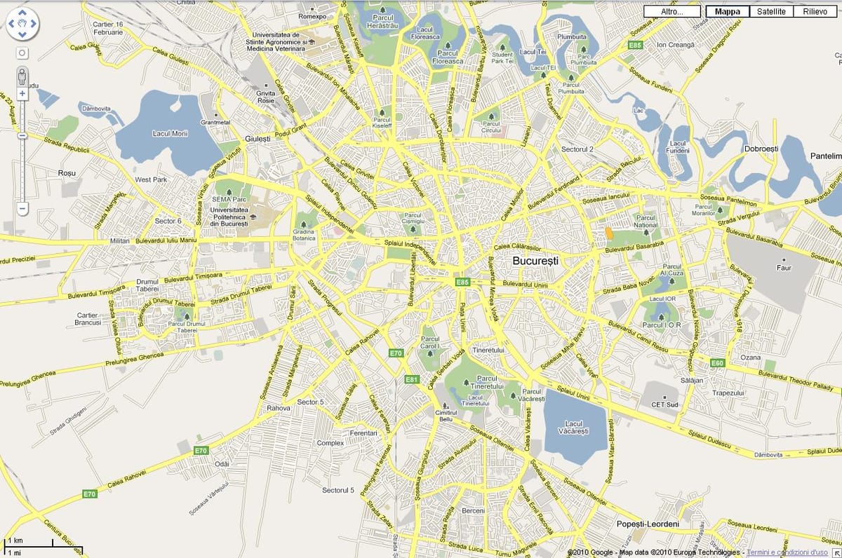 bucarest რუკა