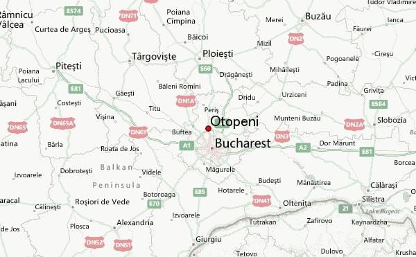 otopeni აეროპორტის რუკა