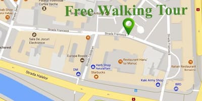 რუკა ბუქარესტის walking ტური 